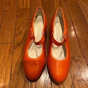 🇪🇸Roberto Garrudo authentic girls flamenco 💃 shoes! Size 12.5, orange. 🇪🇸